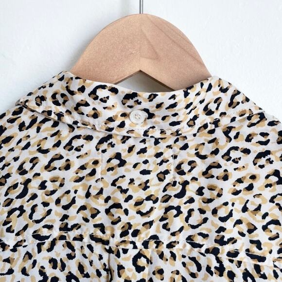 Current/Elliott Gold Leopard Print Derby Button-Up Shirt - Picture 7 of 10